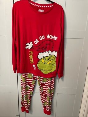 Bundle 2  Green Grinch and Women's Red & green Holiday Pajama Sets by The Grinch